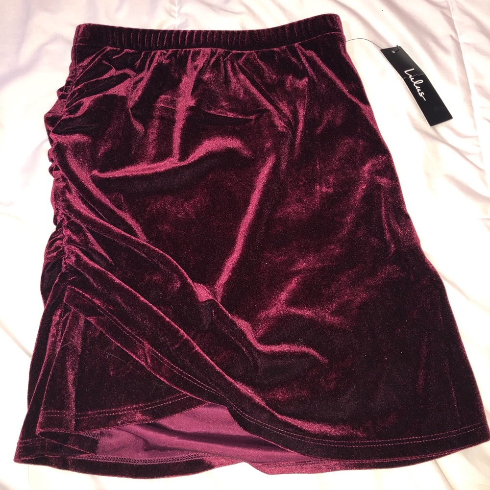Lulus Velvet Skirt